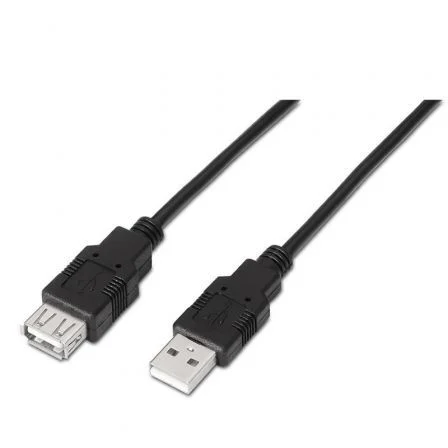 Aisens Cable de Extensión USB 2.0 Tipo A Macho a Hembra 3m Negro